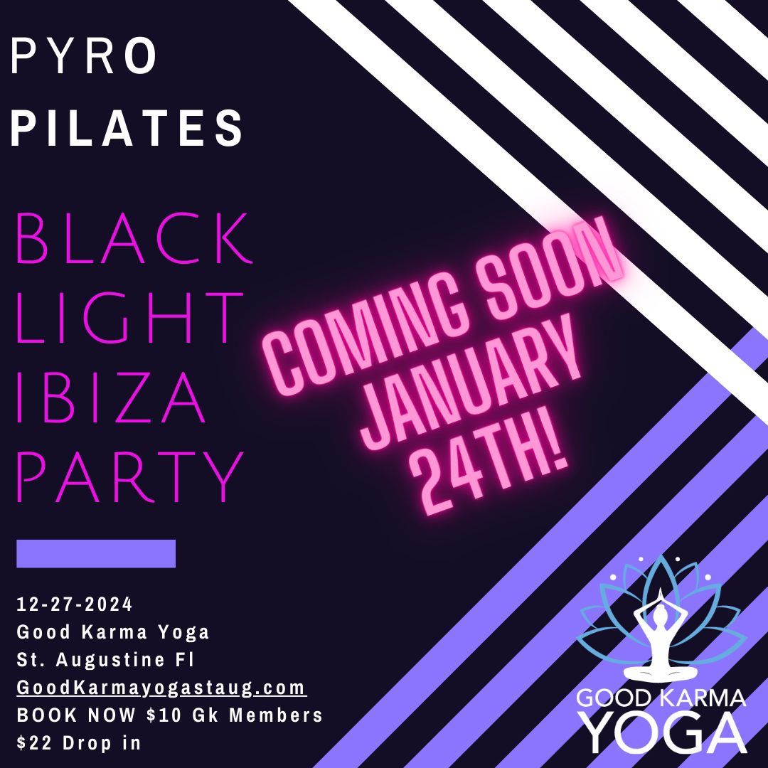 Black Light Pyro Pilates Party