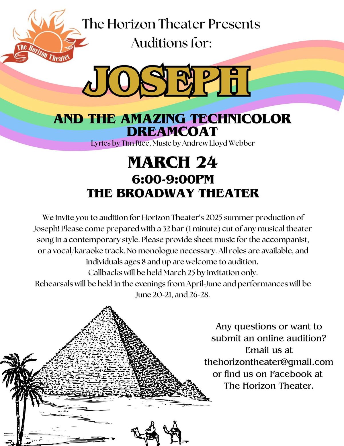 Auditions! Joseph and the Amazing Technicolor Dreamcoat