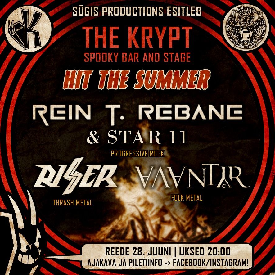  Hit the Summer: REIN T. REBANE & STAR 11 + RISER + AVANTYR + free karaoke!