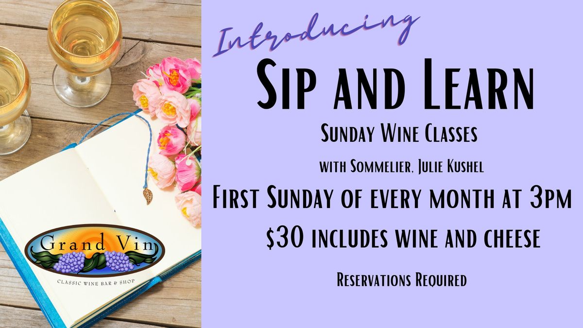 Sunday Wine Classes with Sommelier Julie Kushel