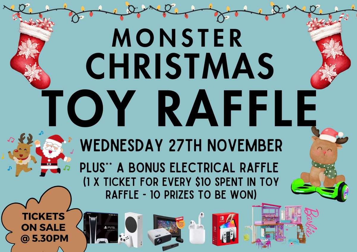 Monster Christmas Toy Raffle