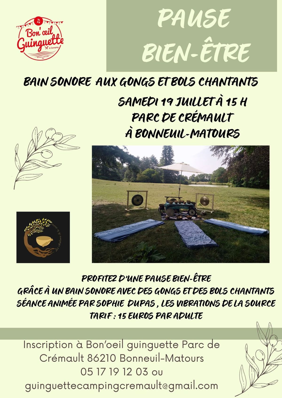 Bain Sonore aux Gongs et Bols chantants