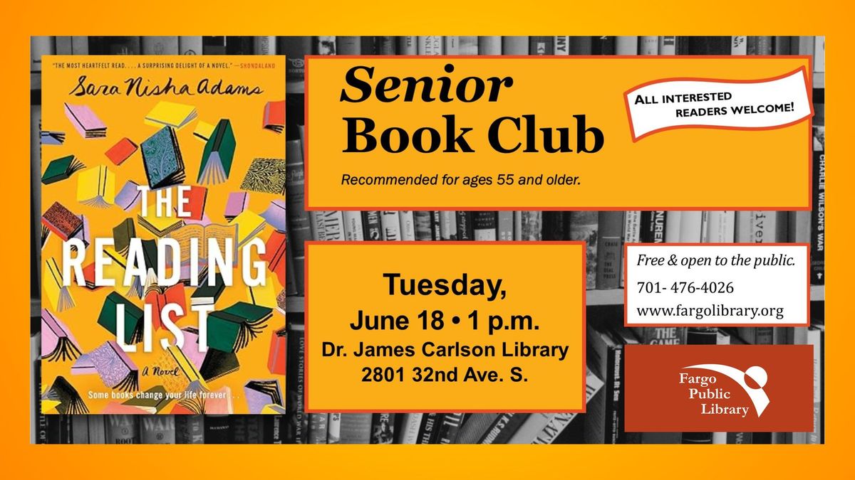 Senior Book Club \u2013 June 2024