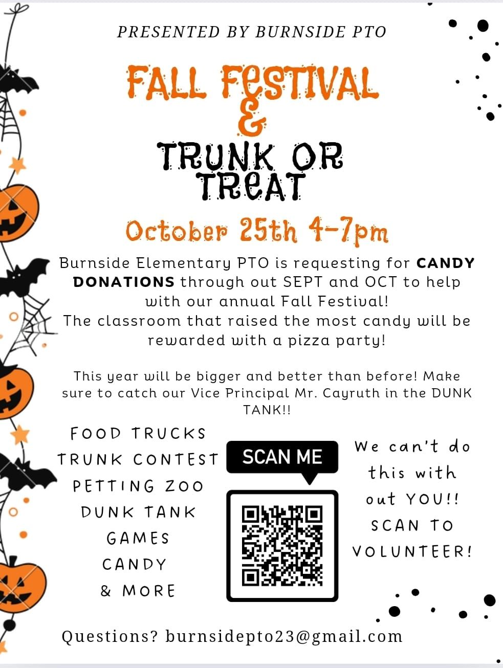 Burnside Fall Festival & Trunk or Treat!