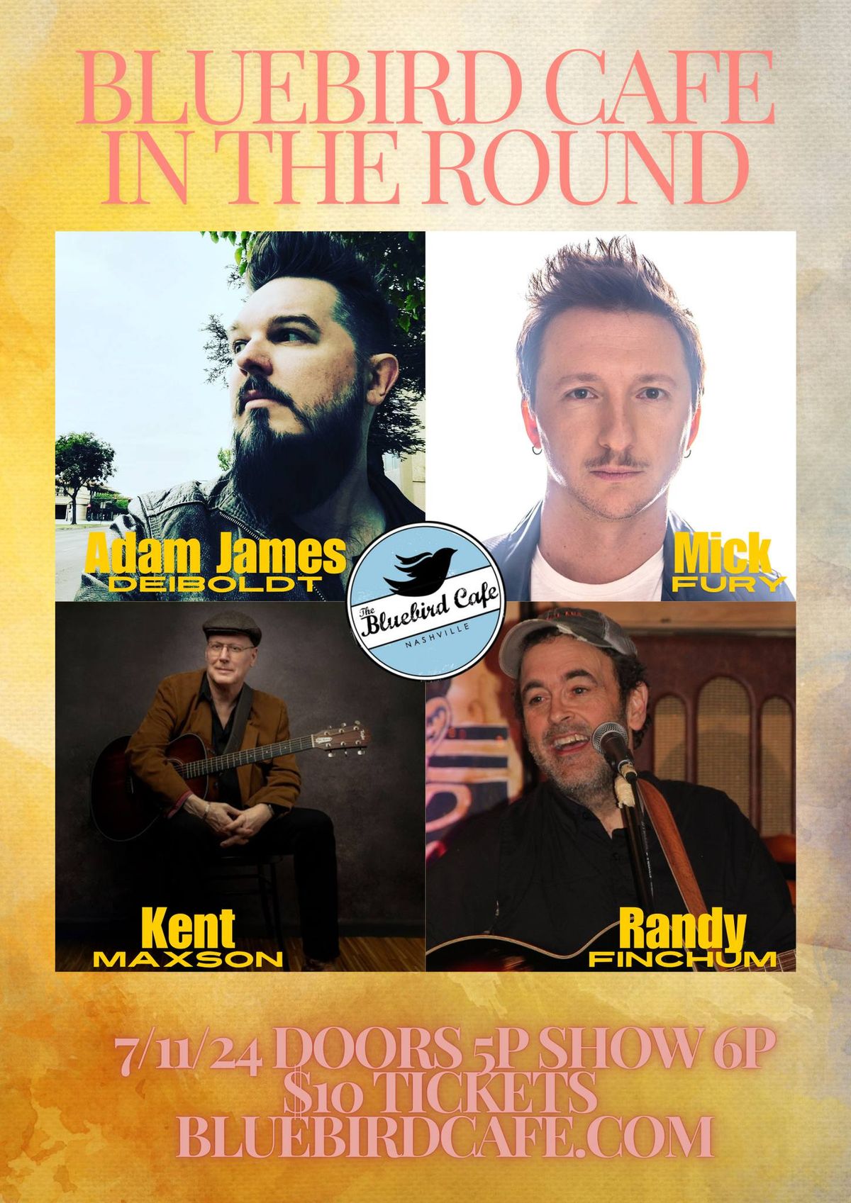 Live @ Bluebird in the Round w\/Adam James Deiboldt, Mick Fury, Kent Maxson & Randy Finchum! 