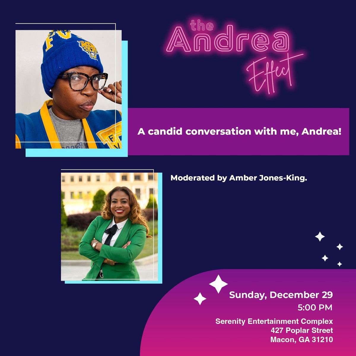 The Andrea Effect - A candid conversation with me! Moderated by Amber Jones-King