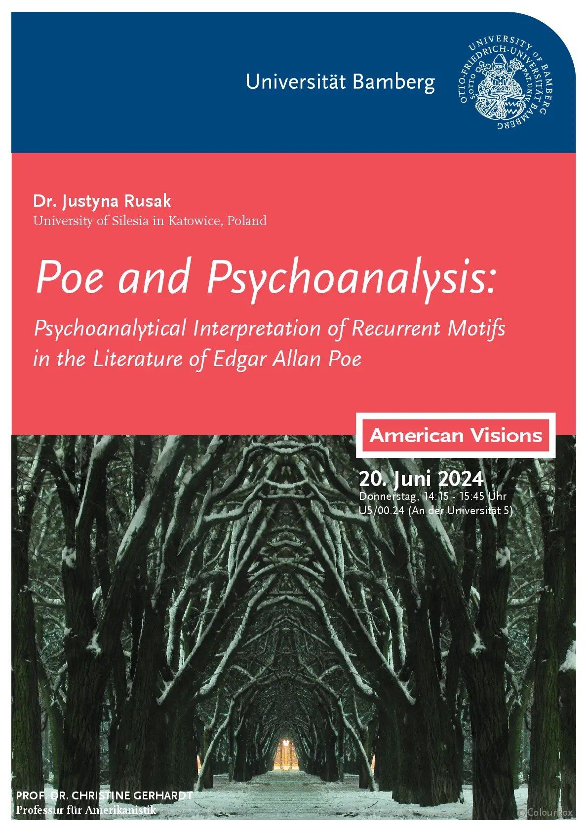 GUEST LECTURE: "Poe and Psychoanalysis" (Justyna Rusak, PhD )