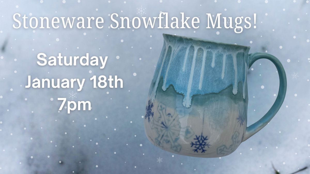 Stoneware Snowflake Mugs!