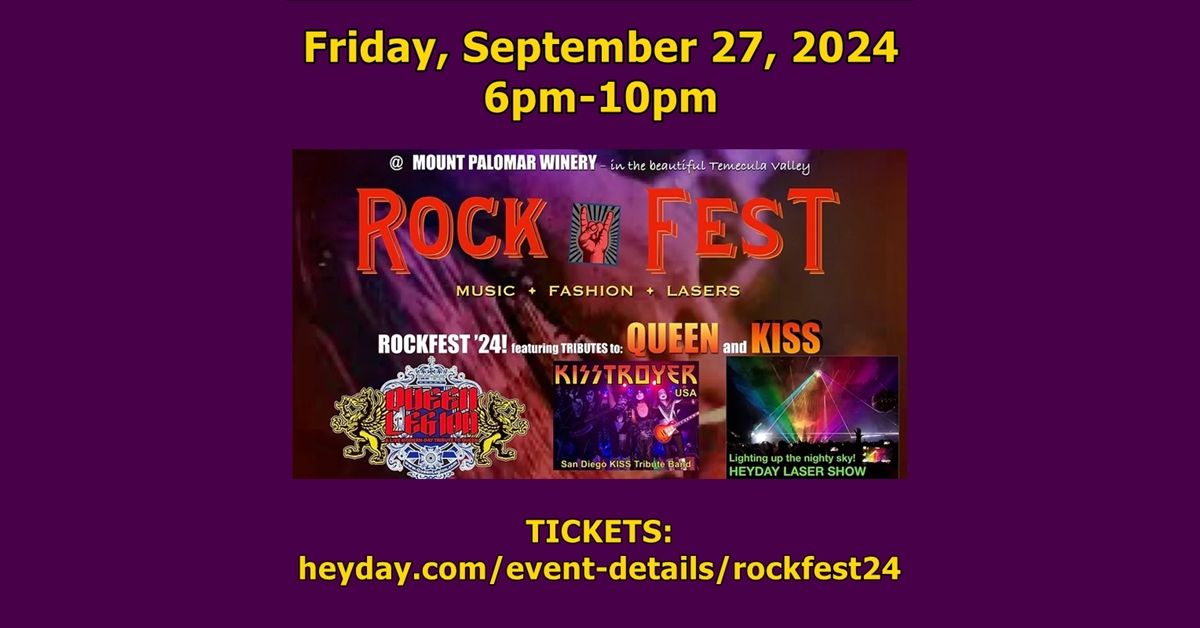 KISS & QUEEN tributes w\/ LASERS! Rockfest Temecula