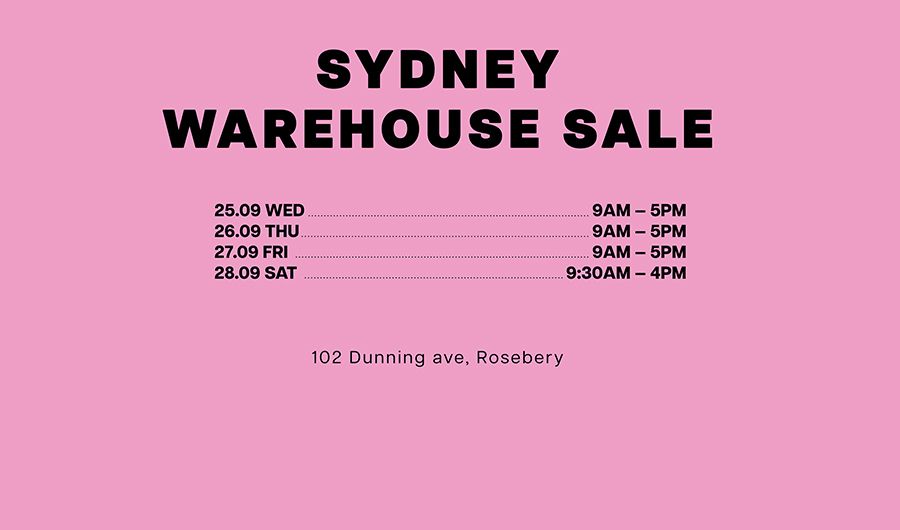 SYDNEY WAREHOUSE SALE