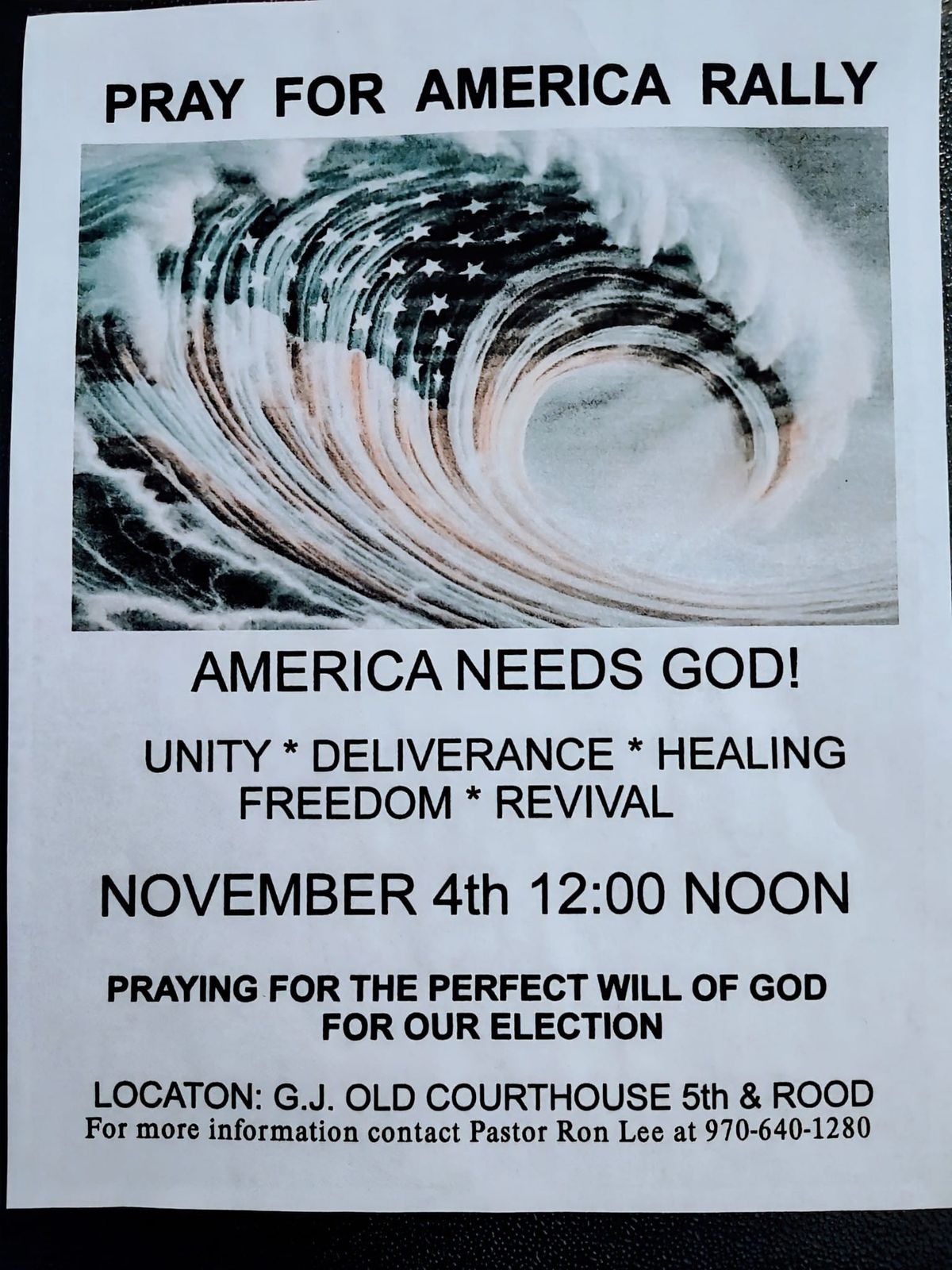 PRAY FOR AMERICA RALLY!