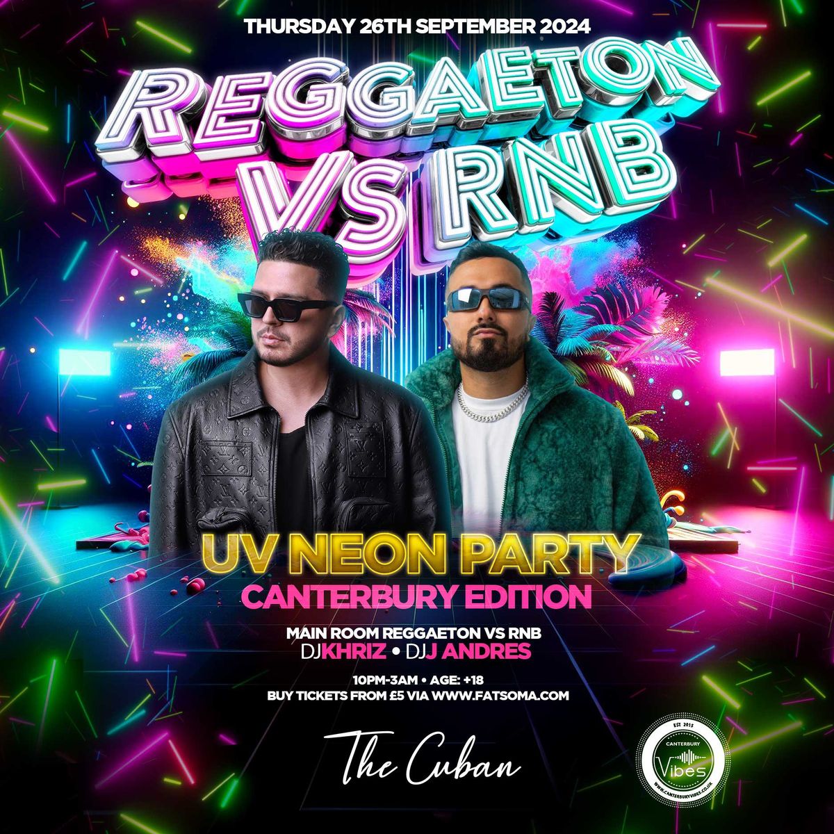 Reggaeton vs RnB UV Neon Party