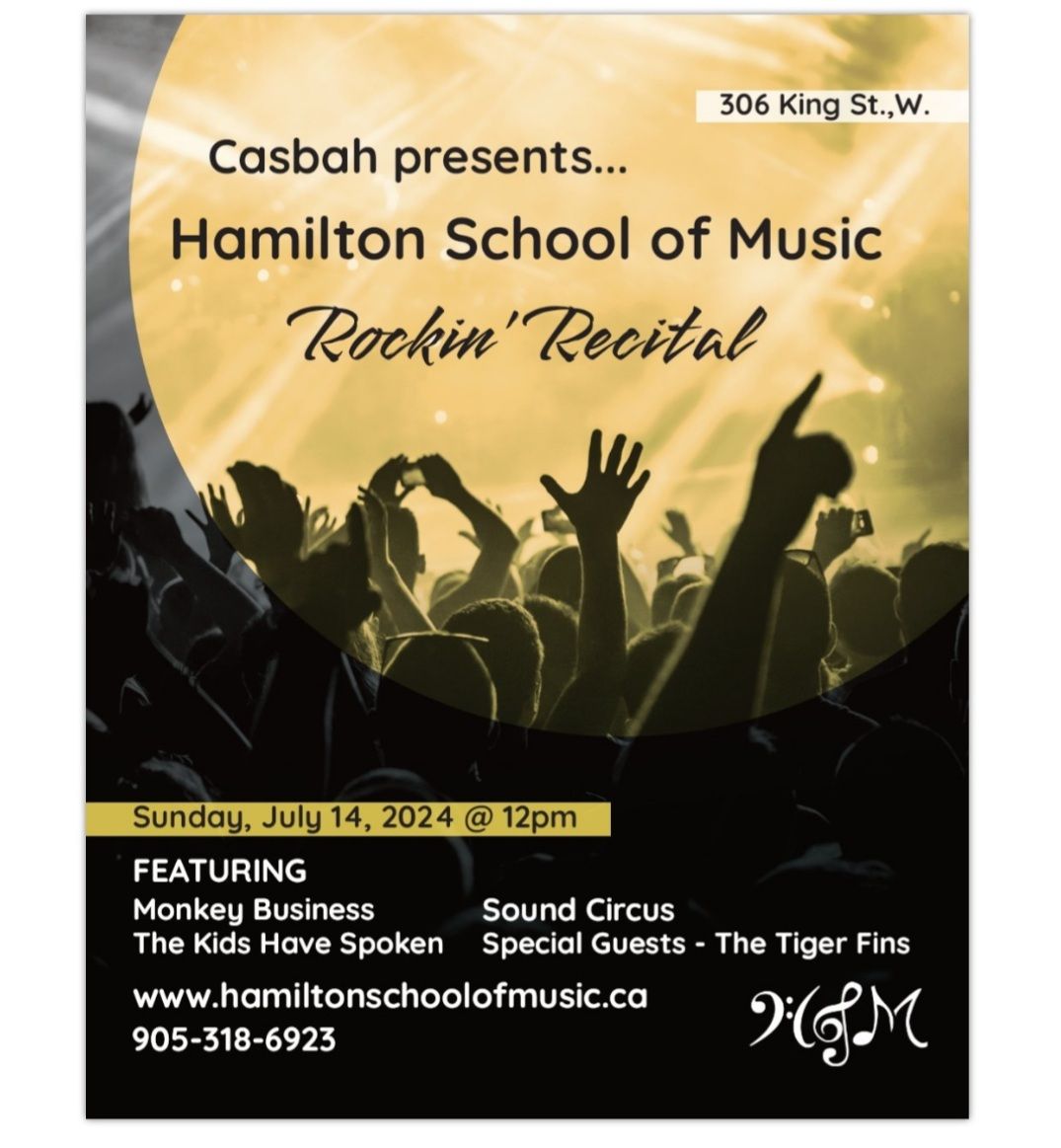 HAMILTON SCHOOL of MUSIC's "Rockin' Recital" -- Licensed & All-Ages -- SUN JUL 14 @ CASBAH