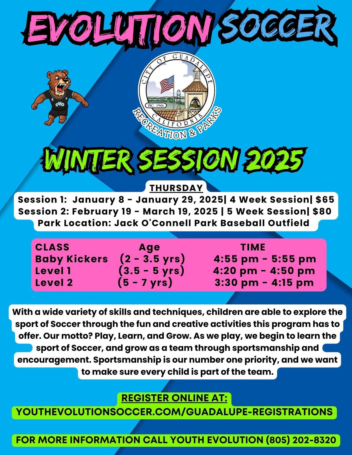 Winter Session Soccer Classes