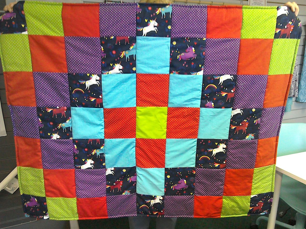 Beginner's Machine Patchwork \u2013 Lap \/ Cot Quilt
