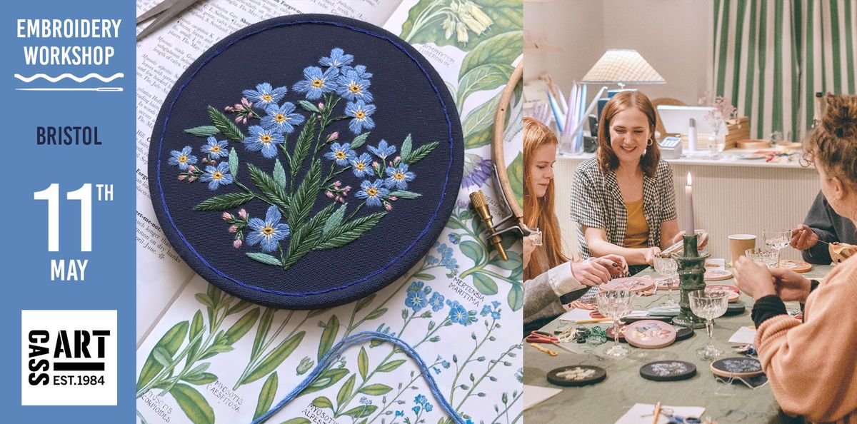 Introduction to Botanical Embroidery Workshop at Cass Art Bristol