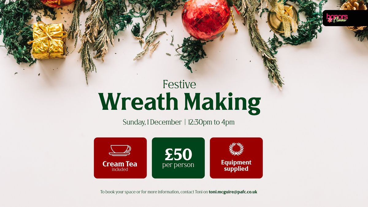 Christmas Wreath Workshop at Home Park Stadium