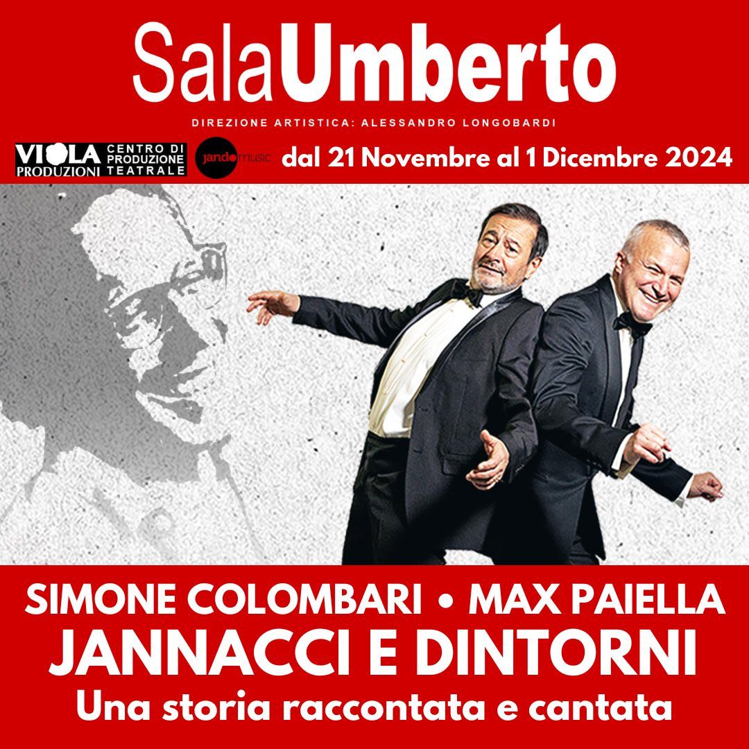 JANNACCI E DINTORNI | 24.11.24 Sala Umberto | Simone Colombari & Max Paiella 