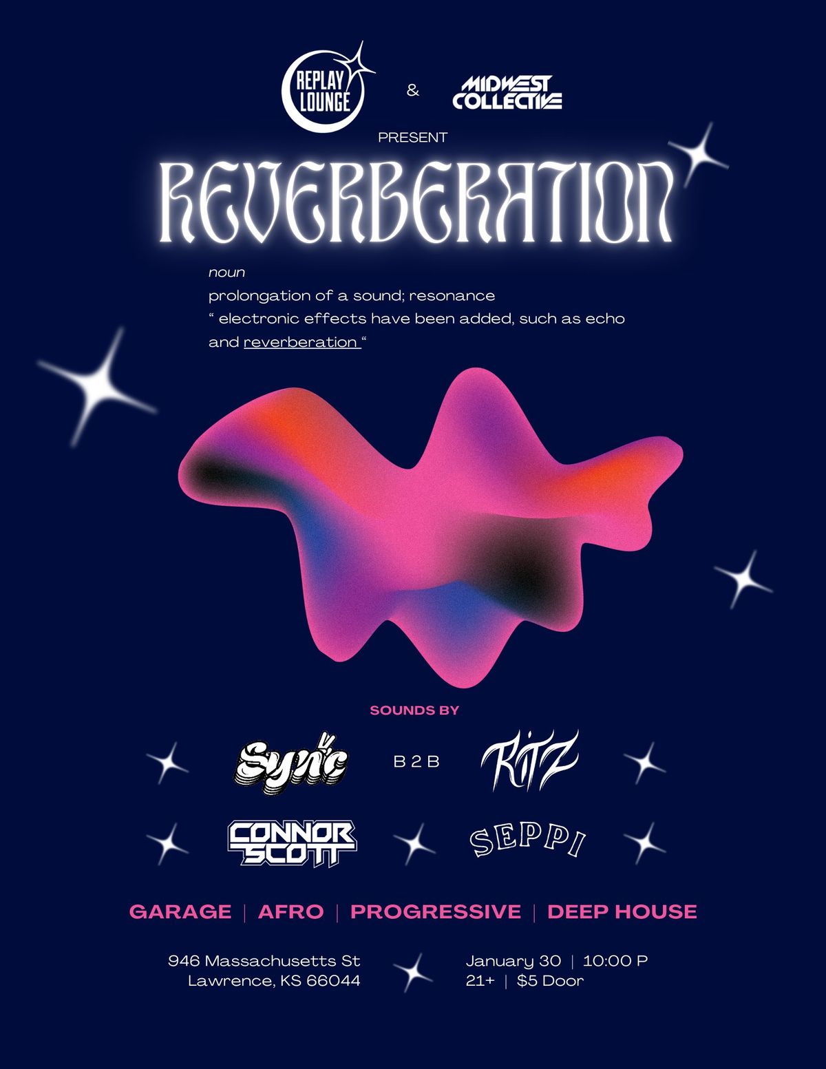 Reverberation W\/ Connor Scott \/\/ Sync \/\/ Ritz \/\/ Seppi