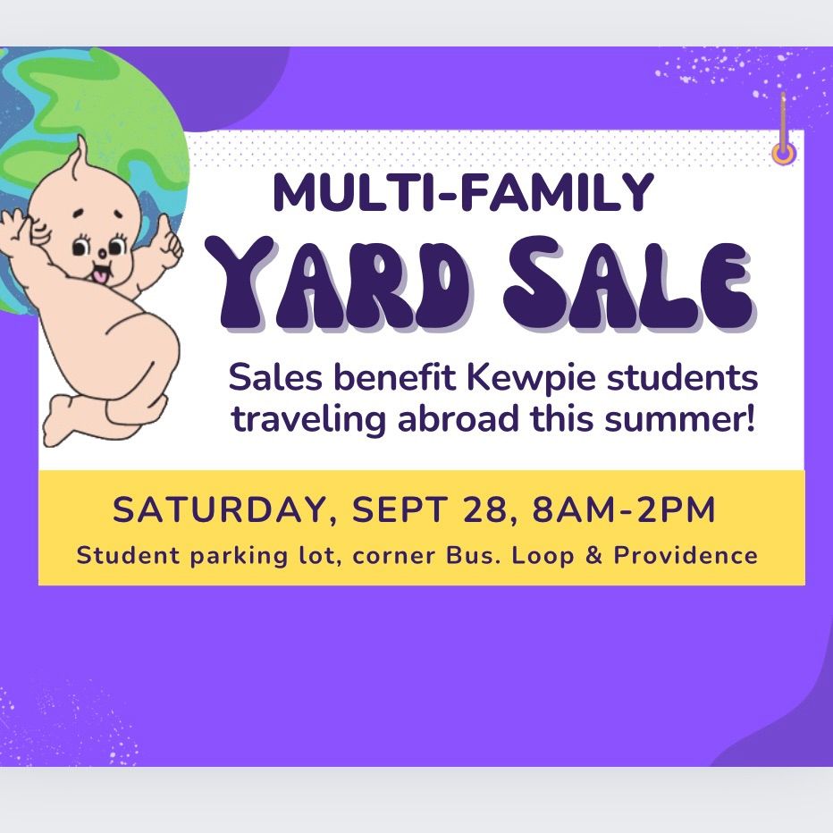 Kewpies Abroad Yard Sale -- Sept 28