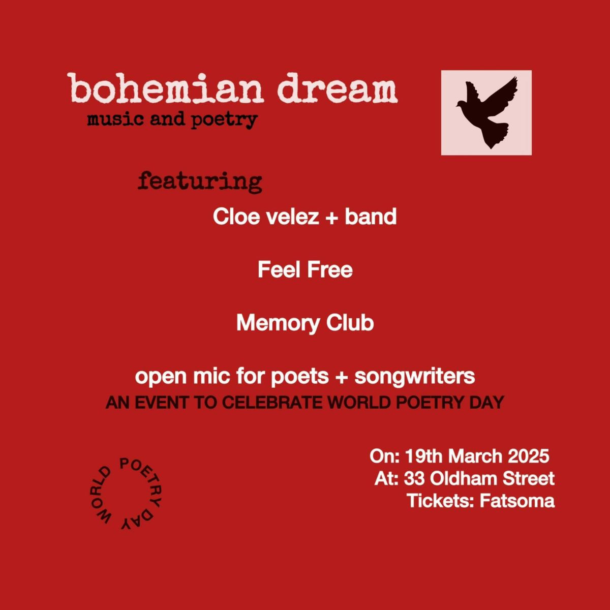 Bohemian Dream - Poetry X Music for World Poetry Day 2025