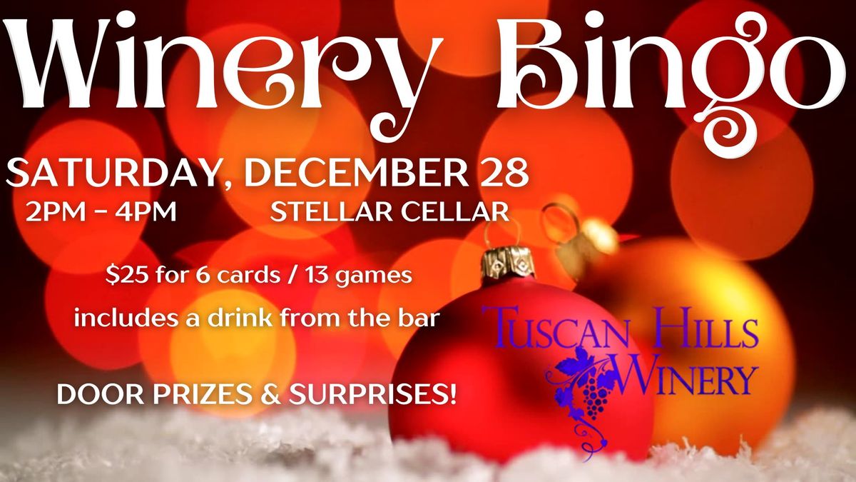 WINERY BINGO Daytime in December!