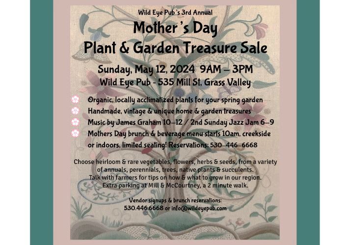 Mothers Day Plant\/Treasure Sale & Brunch at Wild Eye