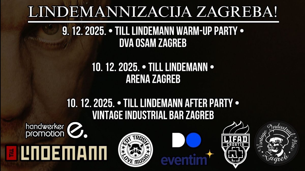 TILL LINDEMANN: Meine Welt Tour 2025 | 10. 12. 2025. | Arena Zagreb