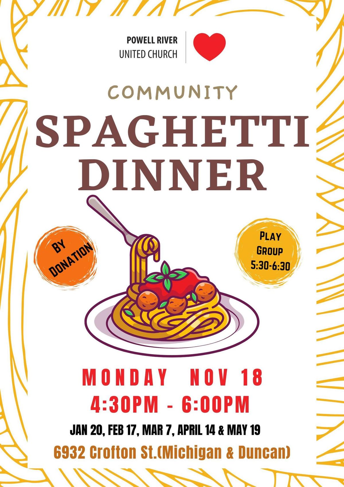 Community Spaghetti Dinner