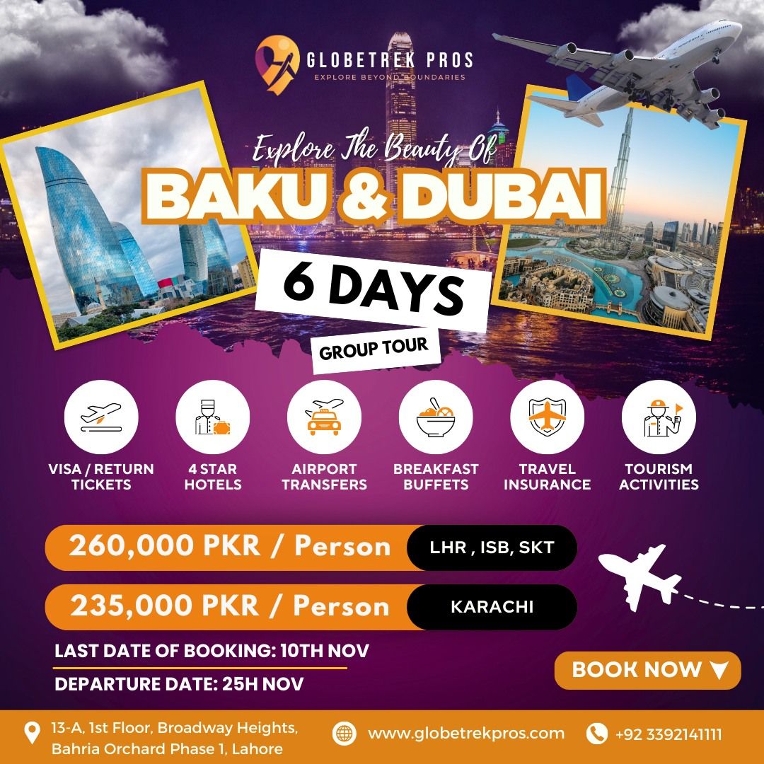 Globetrek Pros: Baku & Dubai 6-Day Group Tour