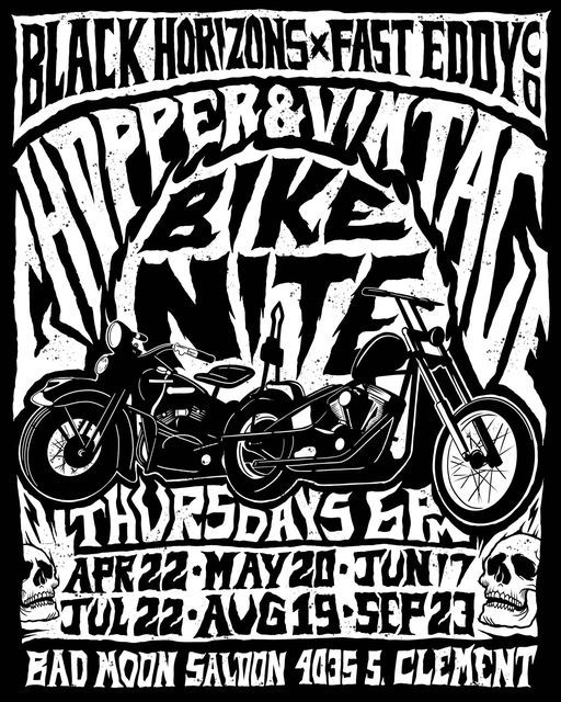 Chopper & Vintage Bike Night presented by BLACK HORIZONS & FAST EDDY CO.