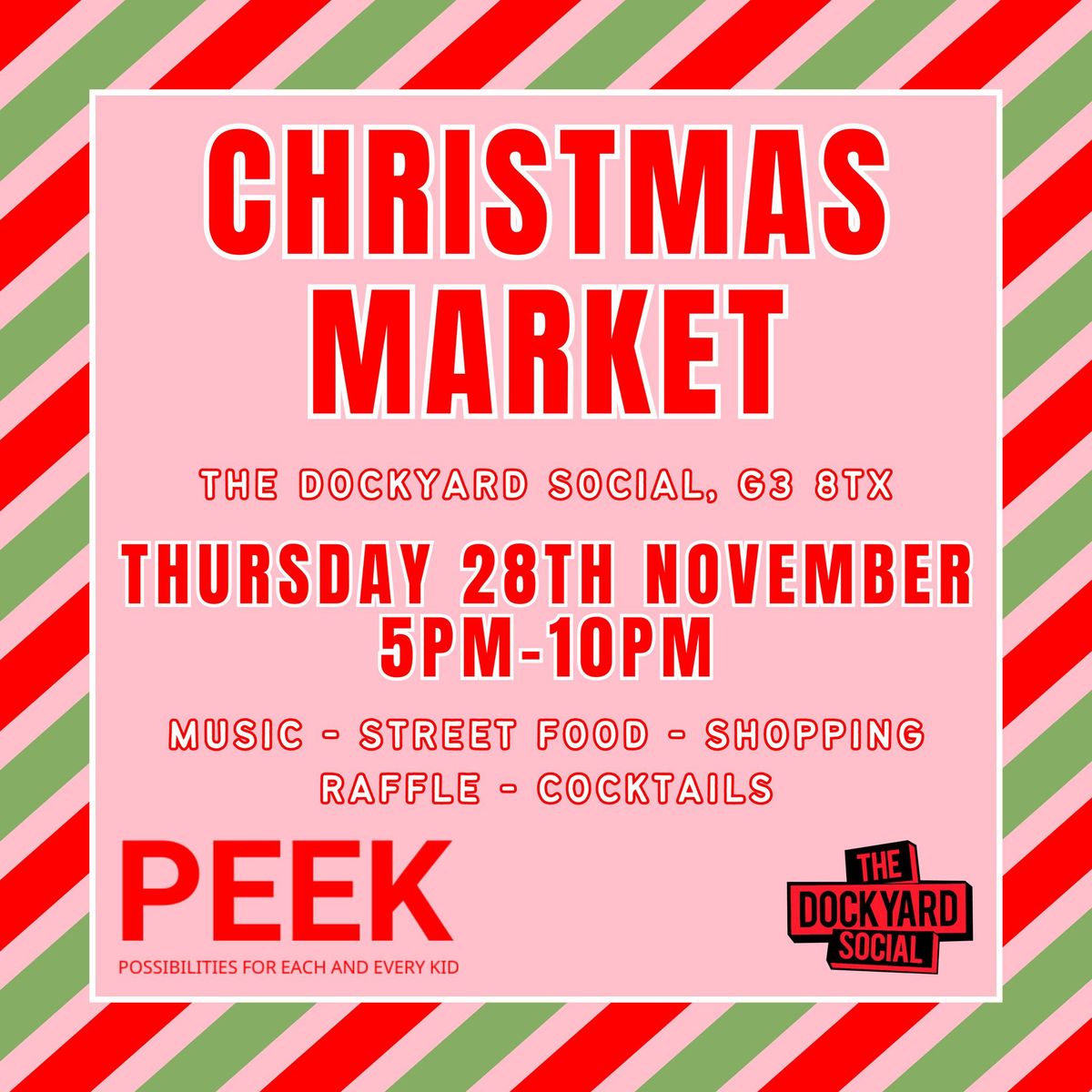 Christmas Market with PEEK at The Dockyard Social, Glasgow