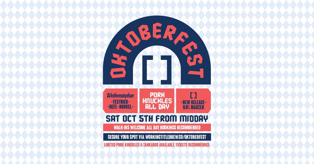 Oktoberfest 2024 - Beers, Tankards & Pork Knuckles!