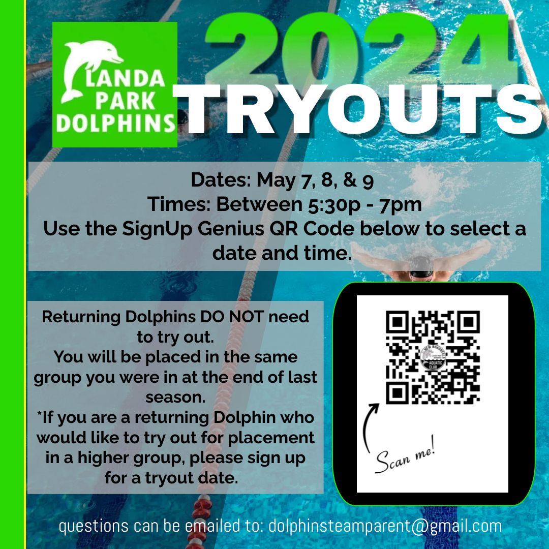 2024 Landa Park Dolphins Tryouts