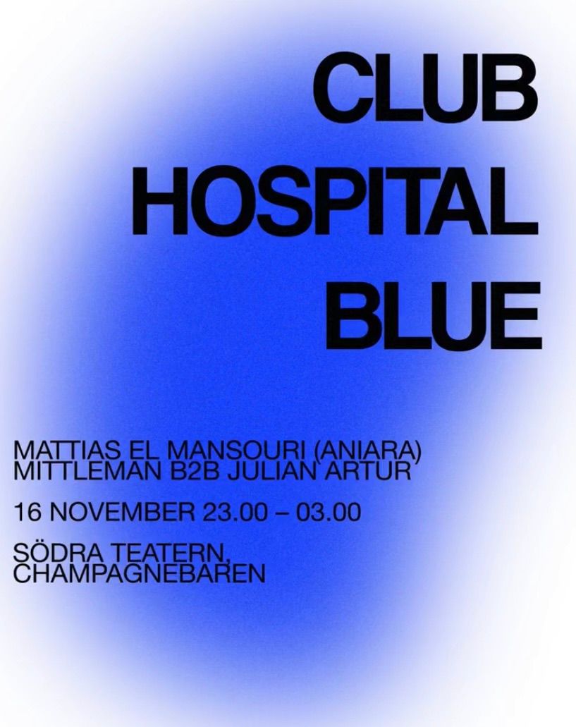 Hospital Blue invites Mattias El Mansouri (Aniara)