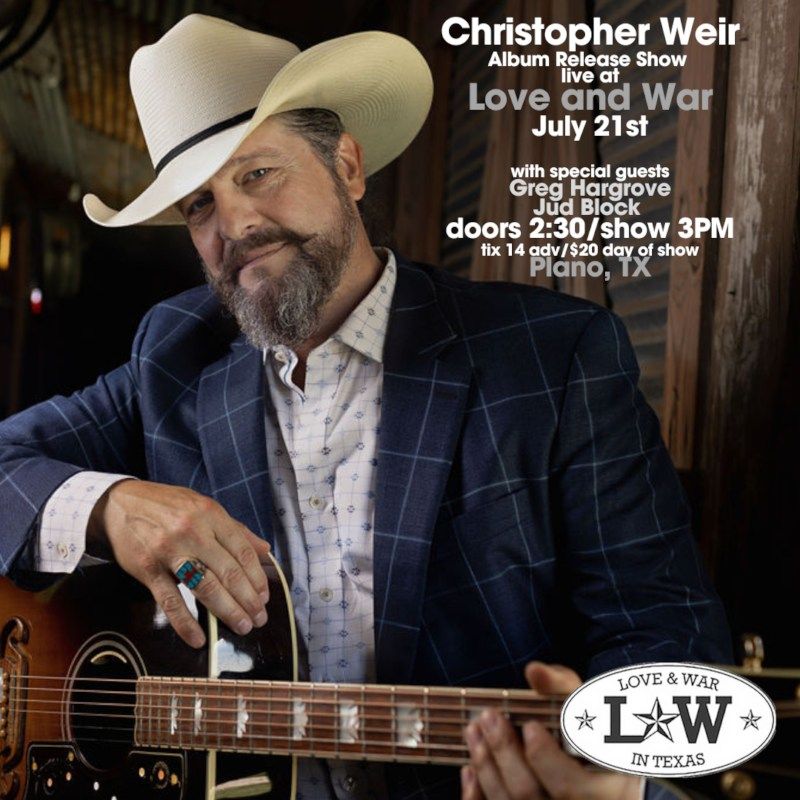 SHINER SUNDAY featuring Christopher Weir w\/special guests Greg Hargrove & Jud Block 