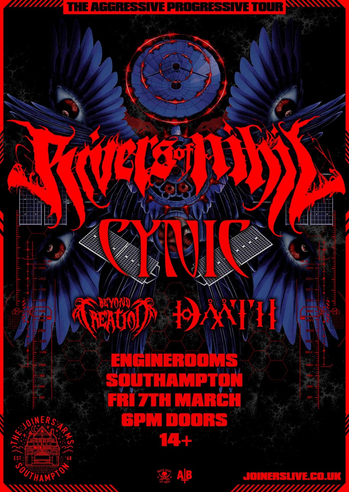 Rivers Of Nihil + Cynic + Beyond Creation + Daath at EngineRooms, Southampton