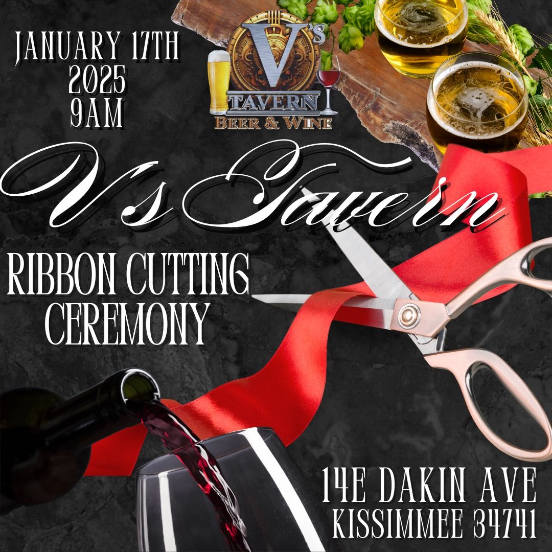 Ribbon Cutting Ceremony at V's Tavern!