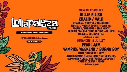 Lollapalooza Paris 2021 Hippodrome De Longchamp Le Kremlin Bicetre 17 July To 18 July