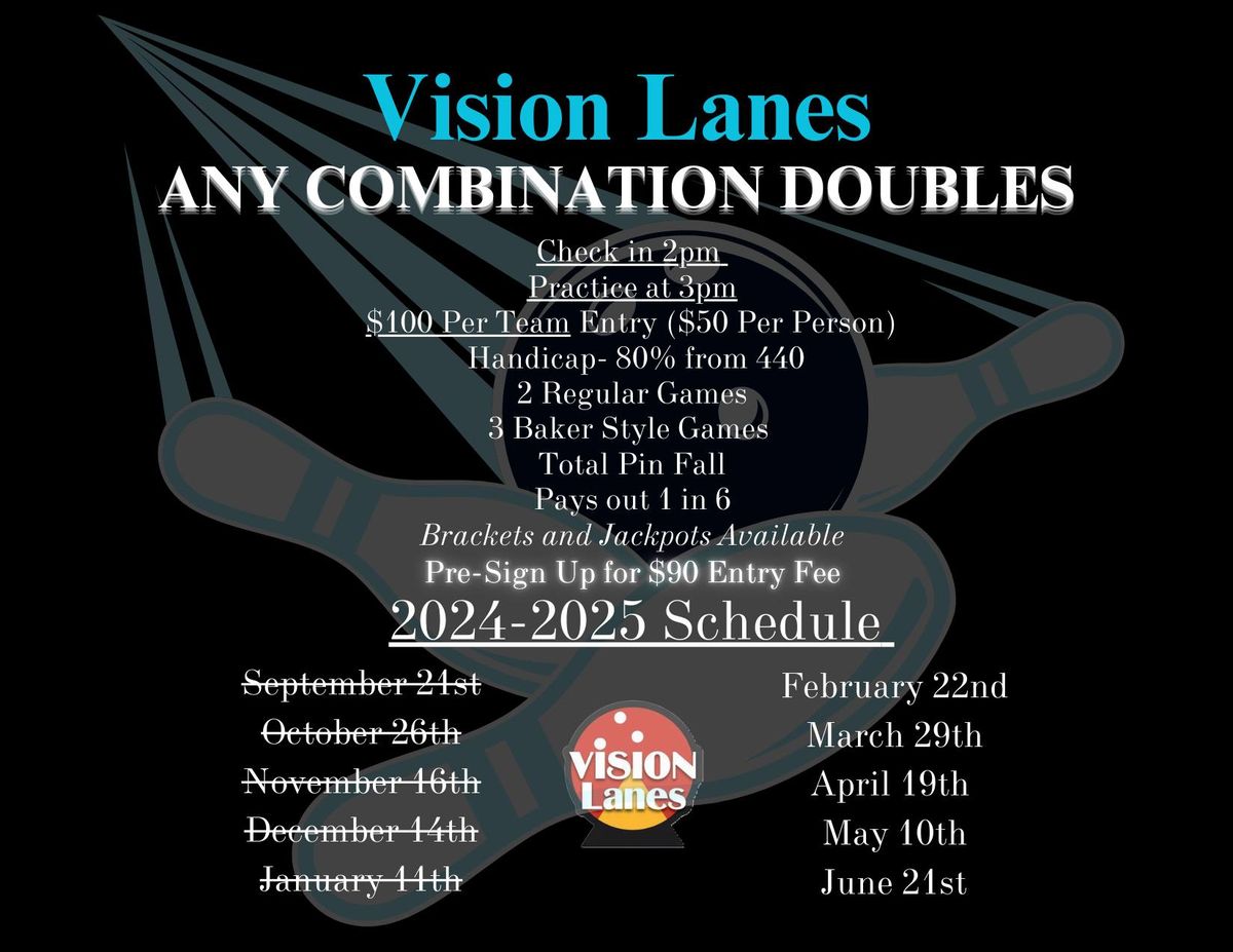 Vision Lanes Any Combination Doubles (February) 