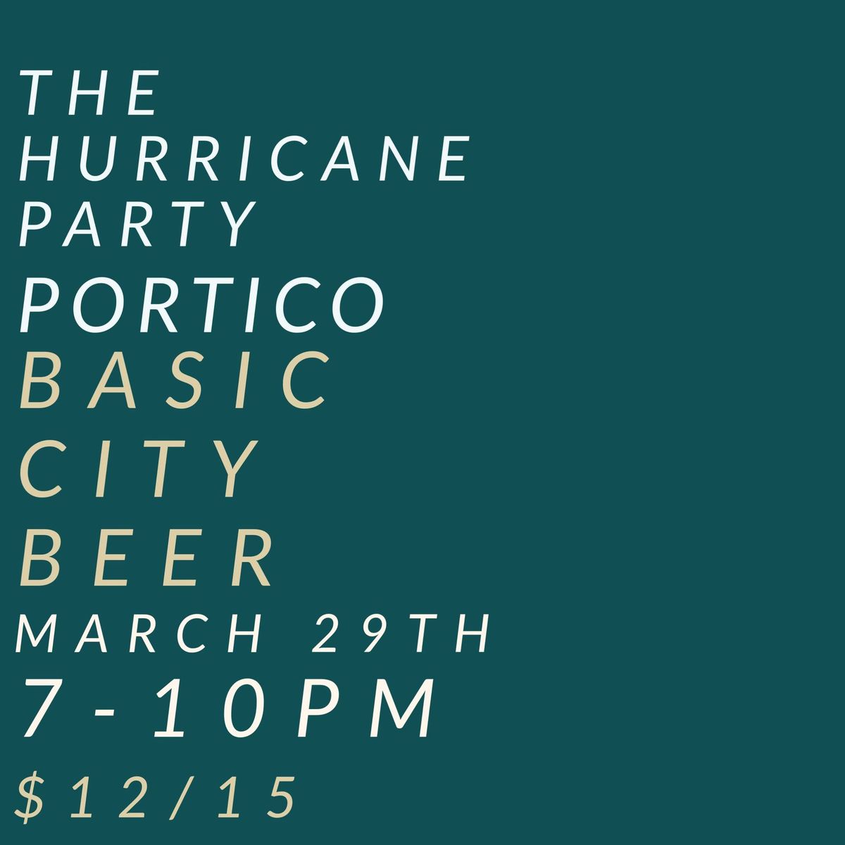 The Hurricane Party and Portico at Basic City Beer