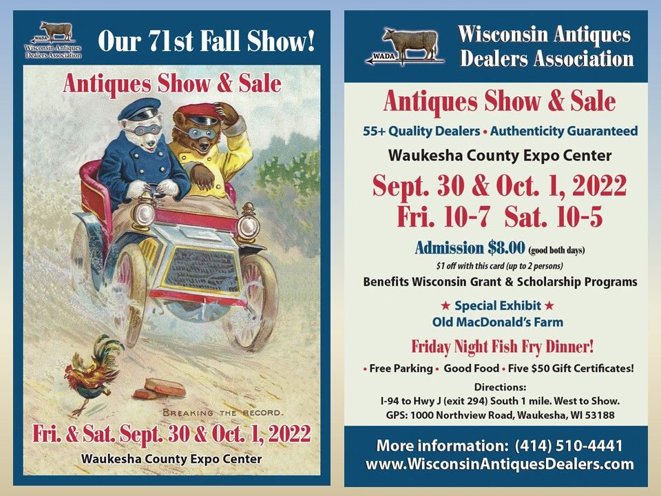 71st Fall Wisconsin Antiques Dealers Association Show & Sale