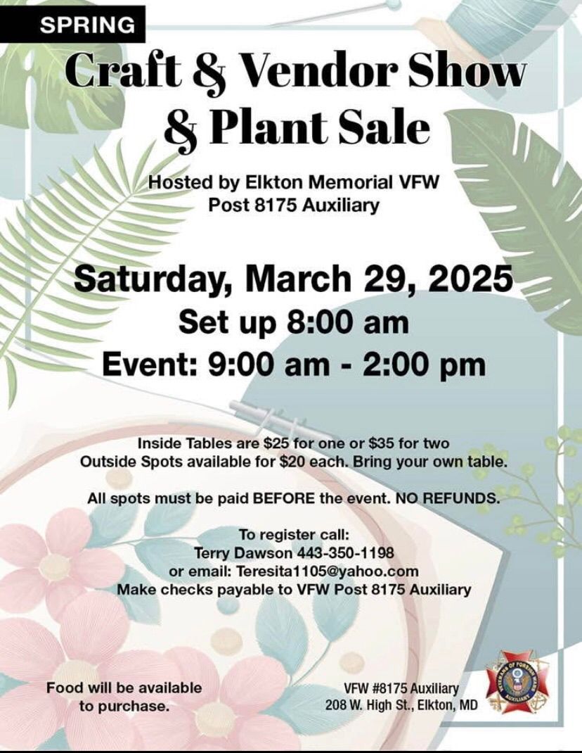  VFW Auxiliary Craft and Vendor Show 