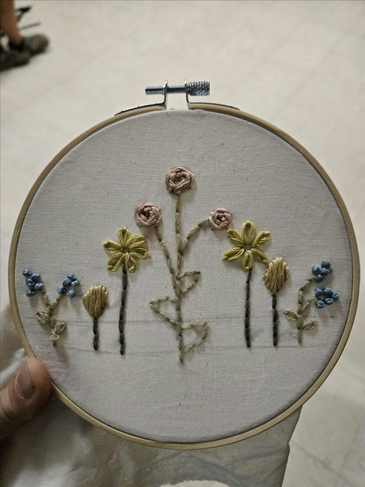 Embroider with garden colors