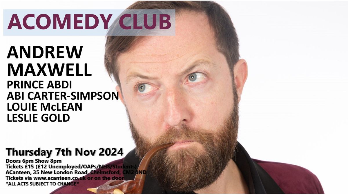 AComedy Cub Thursday 7th November 2024