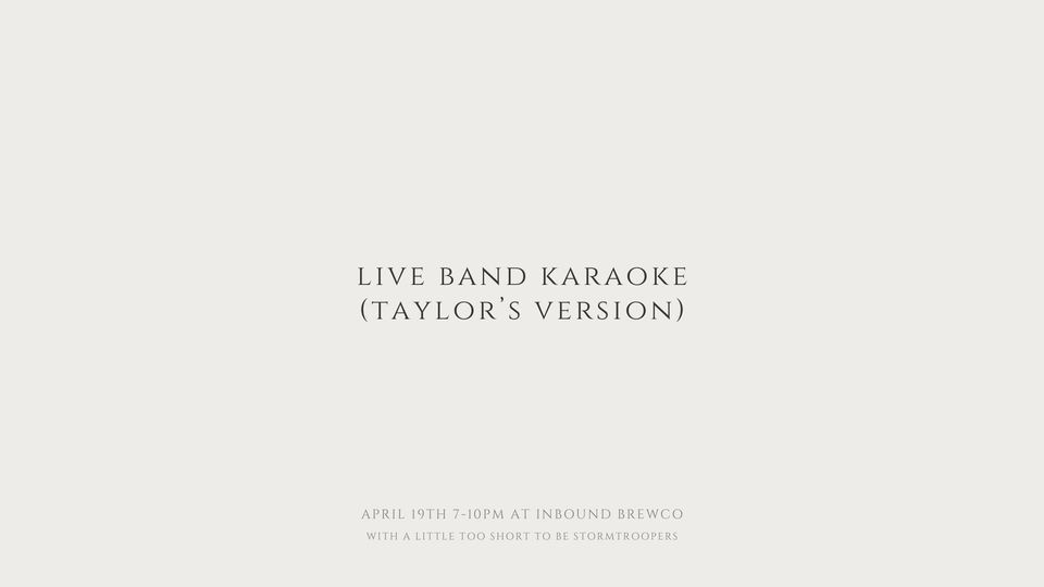 Live Band Karaoke (Taylor's Version)