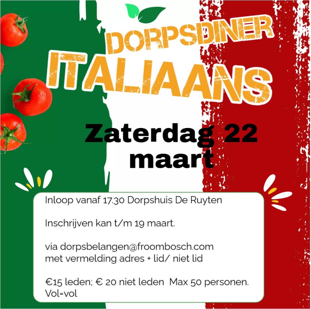 Dorpsdiner Italiaans