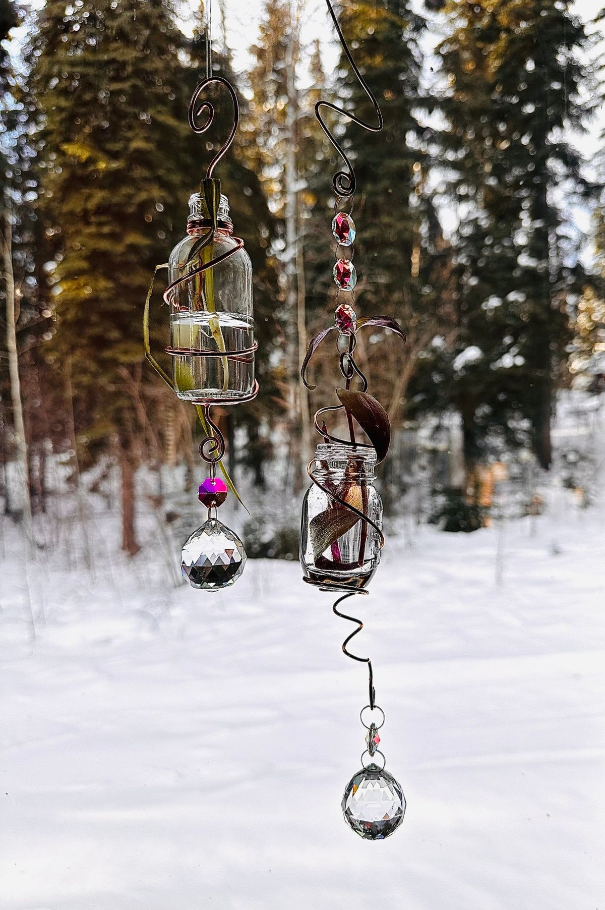 Crystal Wire Wrapped Window Propagation Jar