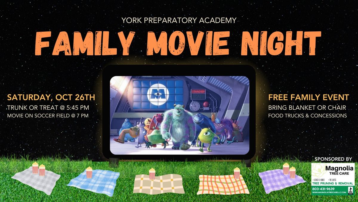 Family Movie Night and Trunk-Or-Treat- FREE Family Event