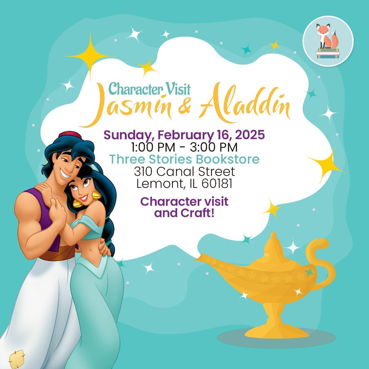 Character Visit: Jasmin and Aladdin